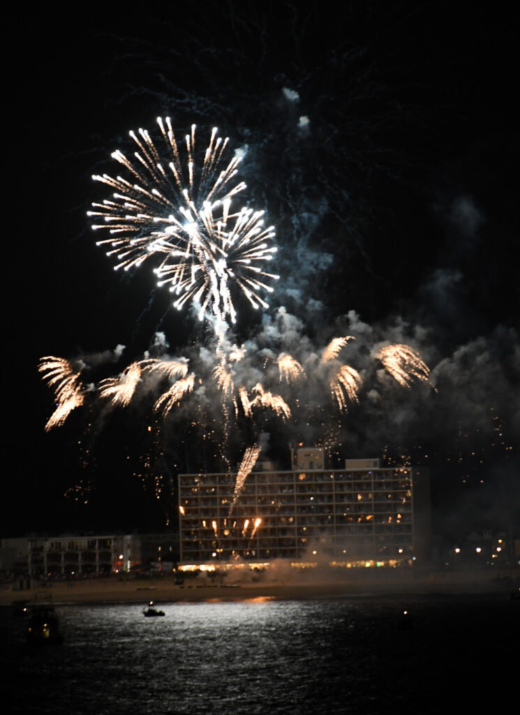 A View from the Cape May - Lewes Ferry during a July 4th Fireworks Cruise which is an annual tradition