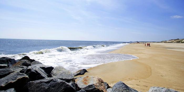 The beaches and jetties of Cape Henlopen State Park