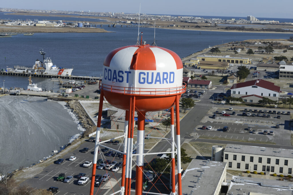 US Coast Guard tower in Cape May located at the Training Center