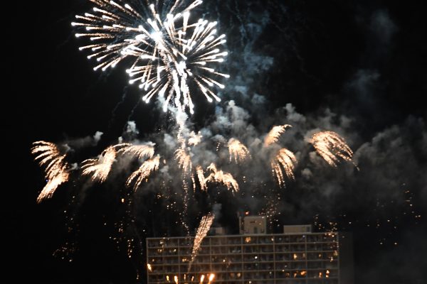 A View from the Cape May - Lewes Ferry during a July 4th Fireworks Cruise which is an annual tradition